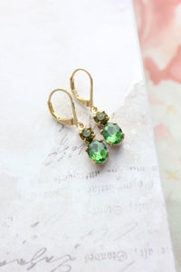 Tiny Spring Green Earrings