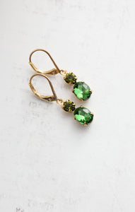 Tiny Spring Green Earrings