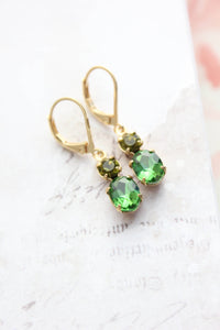 Tiny Spring Green Earrings