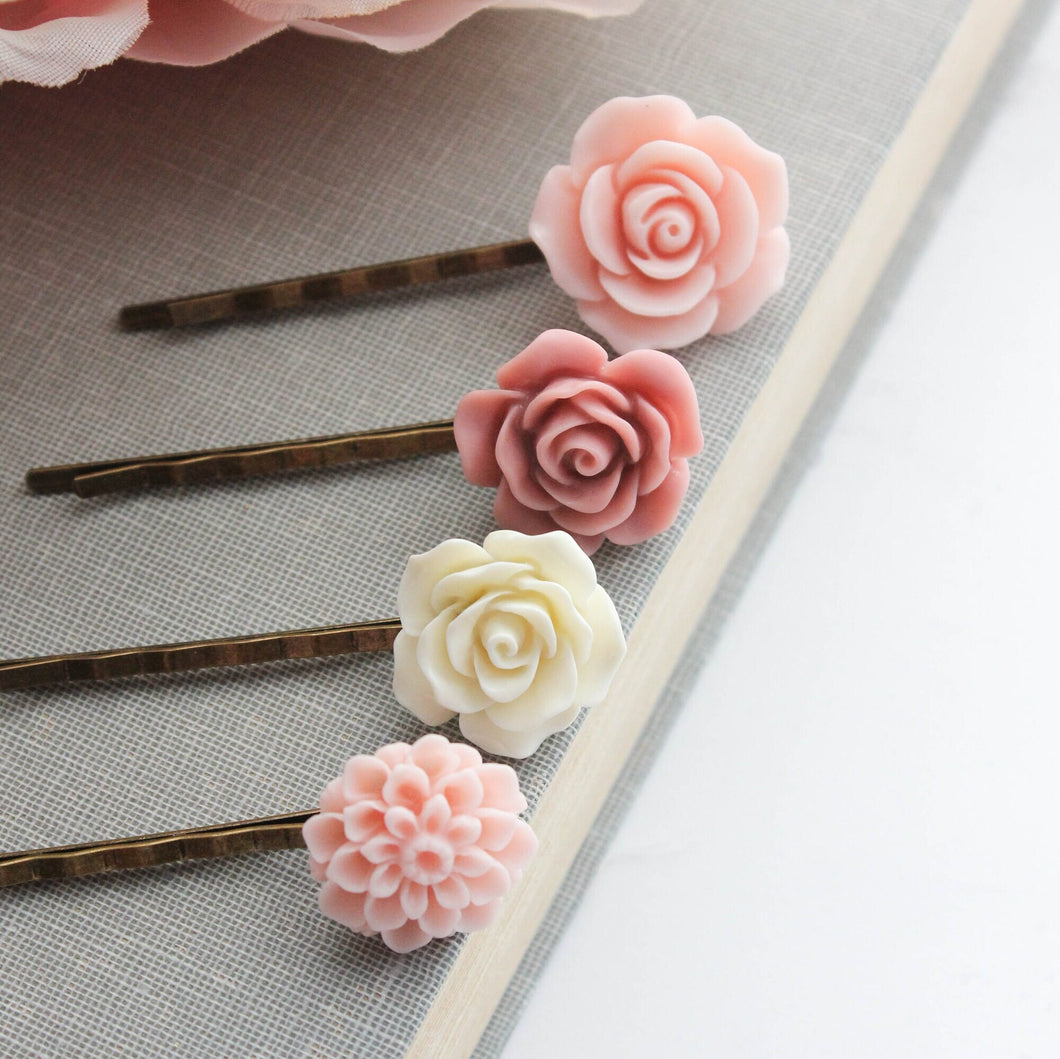 Flower Bobby Pins | Shades of Pink