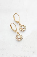 Load image into Gallery viewer, Little Daisy Earrings with Opal | Tiny Flower Earrings