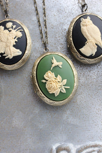 Big Locket Necklace | Fairy Cameo Necklace