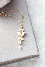 Load image into Gallery viewer, Gold Orchid Necklace | Flower Pendant