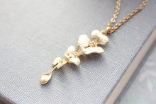 Load image into Gallery viewer, Gold Orchid Necklace | Flower Pendant