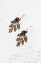 Load image into Gallery viewer, Branch and Pine Cone Earrings