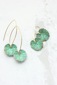 Green Leaf Earrings