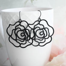 Load image into Gallery viewer, Rose Filigree Earrings (3 Colors)