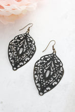 Load image into Gallery viewer, Big Filigree Earrings - Black