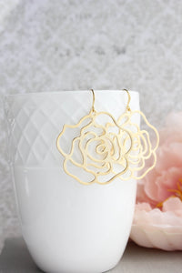 Rose Filigree Earrings (3 Colors)