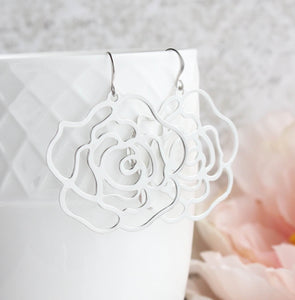 Rose Filigree Earrings (3 Colors)