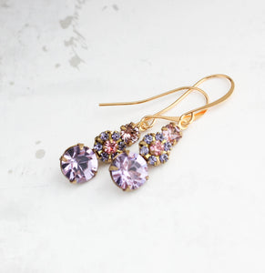 Three Jewel Drop - Amethyst