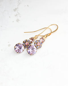 Three Jewel Drop - Amethyst