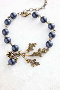 Nature Charm Bracelet - Midnight Blue