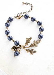 Nature Charm Bracelet - Midnight Blue