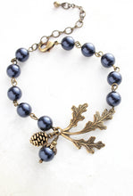 Load image into Gallery viewer, Nature Charm Bracelet - Midnight Blue