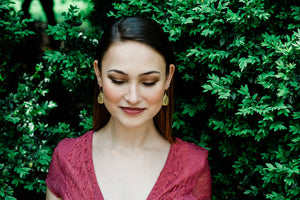 Long Filigree Teardrop Earrings