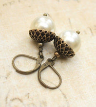 Load image into Gallery viewer, Pearl Acorn Earrings (16 Colors)