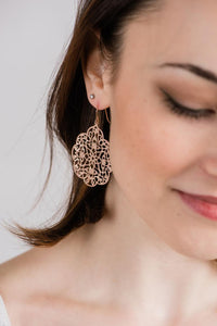 Lacy Filigree Earrings - Silver