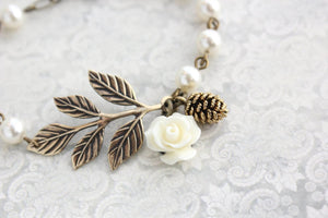 Ivory Cream Charm Bracelet