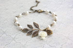 Ivory Cream Charm Bracelet