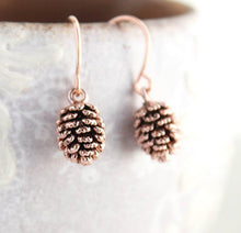 Load image into Gallery viewer, Rose Gold Pinecone Earrings (6 options)