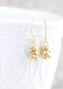 Silver Tree Cone Earrings