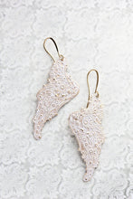 Load image into Gallery viewer, Shabby White Wing Earrings