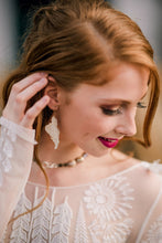 Load image into Gallery viewer, Shabby White Wing Earrings