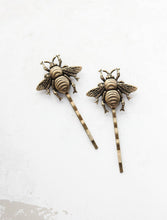 Load image into Gallery viewer, Bee Bobby Pins - Antiqued Brass