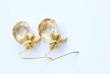 Load image into Gallery viewer, Honey Bee Earrings - Glass Drops