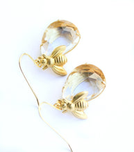 Load image into Gallery viewer, Honey Bee Earrings - Glass Drops