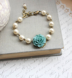 Rose and Pearl Bracelets