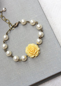 Yellow Rose Bracelet