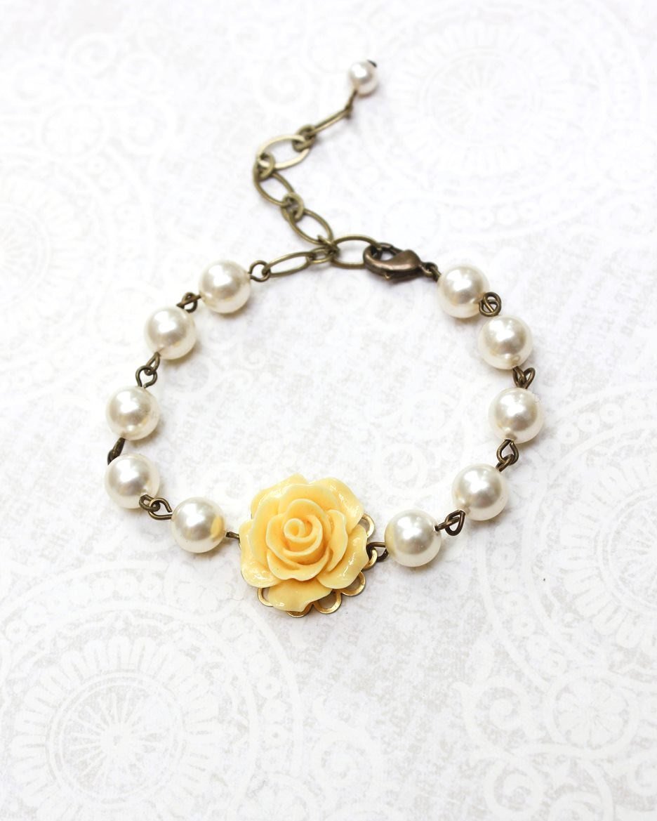 Yellow Rose Bracelet