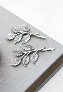 Branch Bobby Pins - Antiqued Silver (2 pin set)