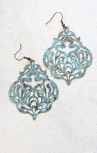 Load image into Gallery viewer, Damask Filigree Earrings - Aqua