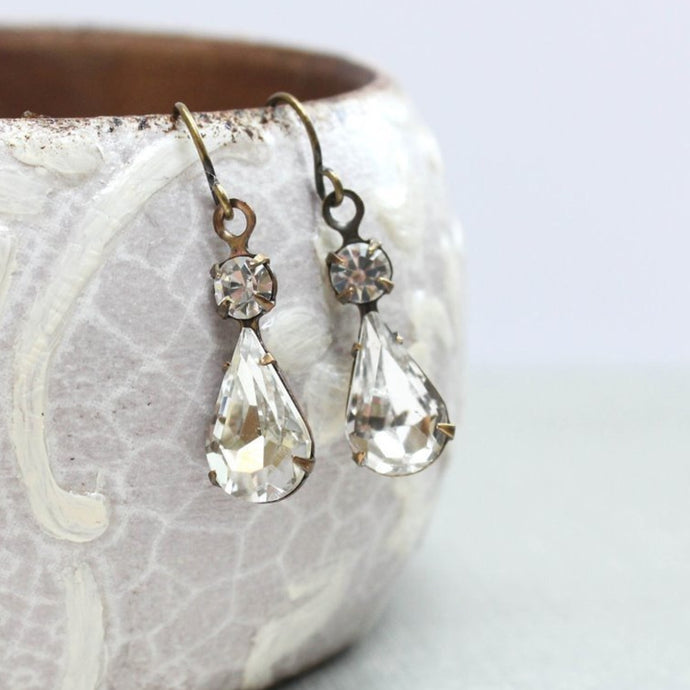 Small Glass Drop Earrings