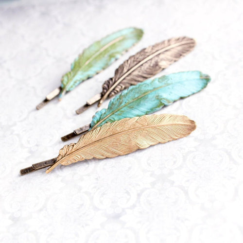 Feather Bobby Pin - one piece